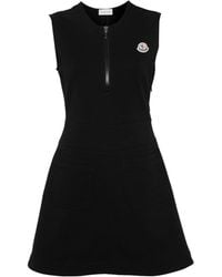 Moncler - Mini-jurk Met Logopatch - Lyst
