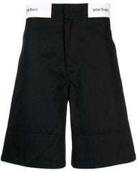 Palm Angels - Pantalones cortos de vestir con logo en la cintura - Lyst