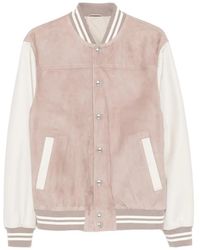 Eleventy - Striped Bomber Jacket - Lyst