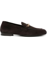 Versace - Medusa Suede Loafers - Lyst