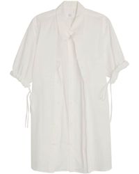 Y's Yohji Yamamoto - Draped Cotton Shirt - Lyst
