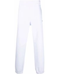 MSGM - Logo-Print Tapered Cotton Joggers - Lyst