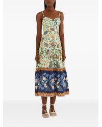 FARM Rio - Floral Delhi Tapestry Beaded Straps Midi Dress - Lyst
