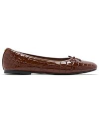 Sam Edelman - Alie Croc-Effect Leather Ballet Flats - Lyst