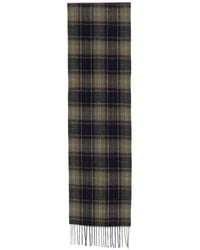 Barbour - Tartan-Check Fringed Scarf Set - Lyst