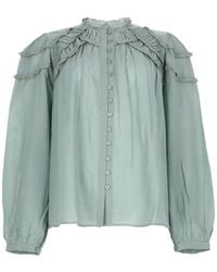 Isabel Marant - Ruffled-Detailing Long-Sleeved Blouse - Lyst