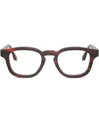 Giorgio Armani - Round-Frame Tortoiseshell Glasses - Lyst