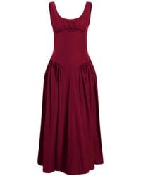 Proenza Schouler - Kendal Drop-Waist Technical Cotton Midi Dress - Lyst