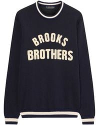 Brooks Brothers - Sweater Met Geborduurd Logo En Geribbelde Afwerking - Lyst