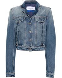 Off-White c/o Virgil Abloh - Denim Jacket With Harness Details - Lyst