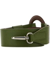 Prada - Leather Oval-Ring Shoulder Strap - Lyst