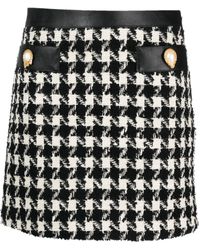 Moschino - Minigonna Con Motivo Pied-De-Poule - Lyst