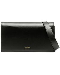 Jil Sander - Sac Porté Épaule En Cuir À Logo Embossé - Lyst