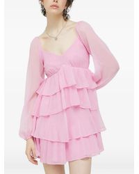 Abercrombie & Fitch - Ruffled V-Neck Mini Dress - Lyst