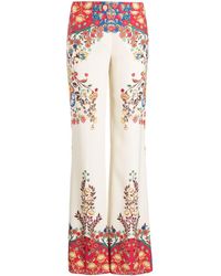Etro - Printed Flared Trousers - Lyst
