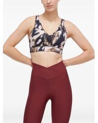 Casall - Abstract-Print Crossover Sports Bra - Lyst