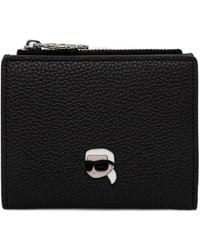 KARL LAGERFELD - Ikon Pebble Small Bifold Wallet - Lyst