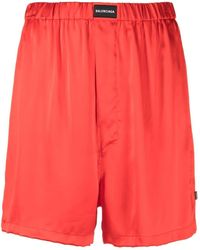 Balenciaga - Classic Wide Silk Boxer Shorts - Lyst