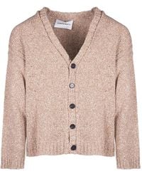 Amaranto - Cardigan À Col V - Lyst