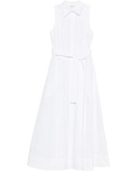 P.A.R.O.S.H. - Canyox Belted Maxi Shirt Dress - Lyst