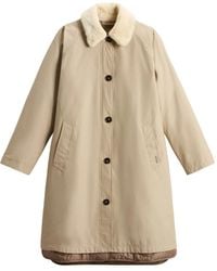 Woolrich - Faux-Fur Collar Coat - Lyst