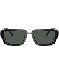 DIESEL - Rectangle-Frame Logo-Plaque Sunglasses - Lyst