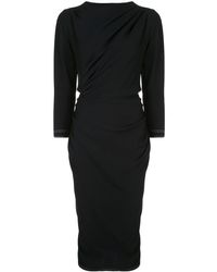 Marni Midikleid mit Raffung - Schwarz