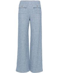 Maje - Wide-leg Tweed Trousers - Lyst