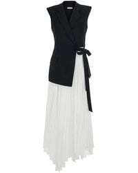 Jonathan Simkhai - Helena Combo Pleated Wrap Dress - Lyst
