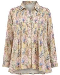 DHĀĀRI - Floral-Print Pintuck-Detail Shirt - Lyst