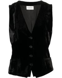 P.A.R.O.S.H. - V-Neck Velvet Waistcoat - Lyst