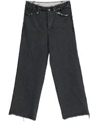 Midorikawa - Raw-Cut Frayed-Edge Jeans - Lyst