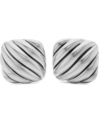 David Yurman - Sterling Sculpted Cable Cushion Cufflinks (17Mm) - Lyst