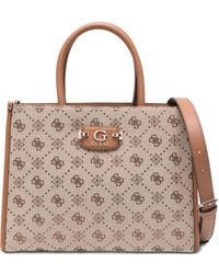 Guess - Logo-Plaque Top-Handle Tote Bag - Lyst