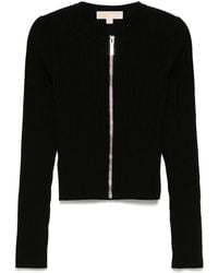 Michael Kors - Cardigan A Coste Con Zip - Lyst