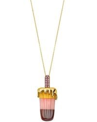 EDINA KISS - Agate And Opal Sapphire Necklace - Lyst