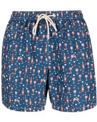 Mc2 Saint Barth - Double Spritz Print Swim Shorts - Lyst