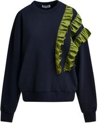 Essentiel Antwerp - Ruffle-Detail Sweatshirt - Lyst