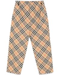 Burberry - Check Pants - Lyst