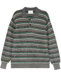 Ssstein - Ribbed Long-Sleeve Polo - Lyst