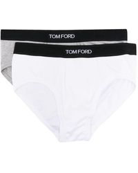 Tom Ford - Logo-waistband Cotton Briefs (pack Of Two) - Lyst