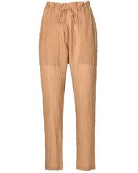 Amir Slama - Crinkle-Effect Silk Trousers - Lyst