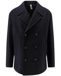 Hevò - Orno Double-Breasted Peacoat - Lyst