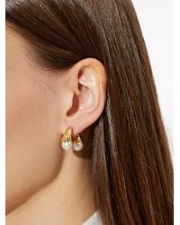 CASABLANCA - Lotus Logo-Detail Pearl Earrings - Lyst