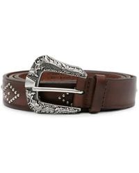 Orciani - Stud-Embellished Leather Belt - Lyst