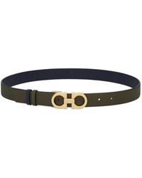 Ferragamo - Gancini Reversible Leather Belt - Lyst