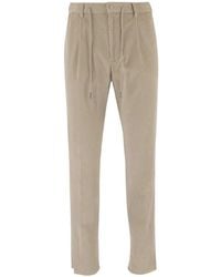 Tagliatore - Ribbed Cotton-Velvet Trousers - Lyst