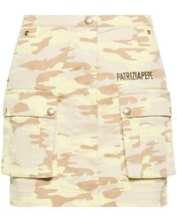 Patrizia Pepe - Camouflage-print Cargo Skirt - Lyst