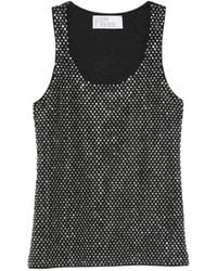 GIUSEPPE DI MORABITO - Crystal-Embellished Ribbed-Knit Top - Lyst