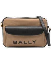 Bally - Bar Daniel Logo-stamp Twill Crossbody Bag - Lyst